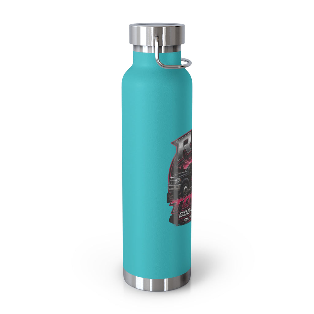 22oz Copper Vacuum Insulated Bottle — RPR Towing Logo Water Bottle
