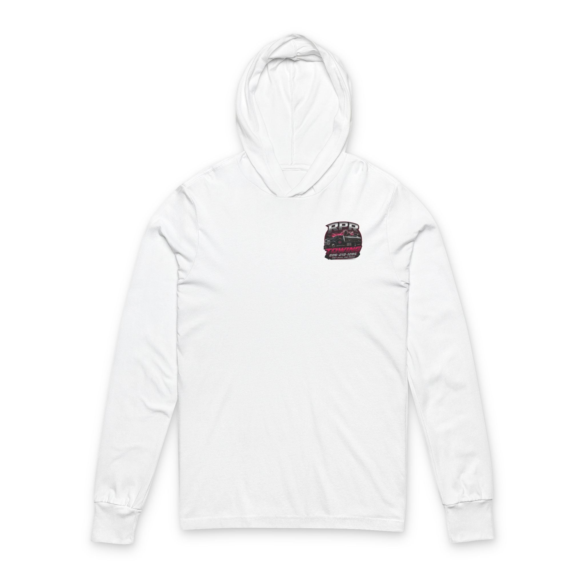 Towing Company Hooded Long-Sleeve Tee — RPR Towing Logo Shirt