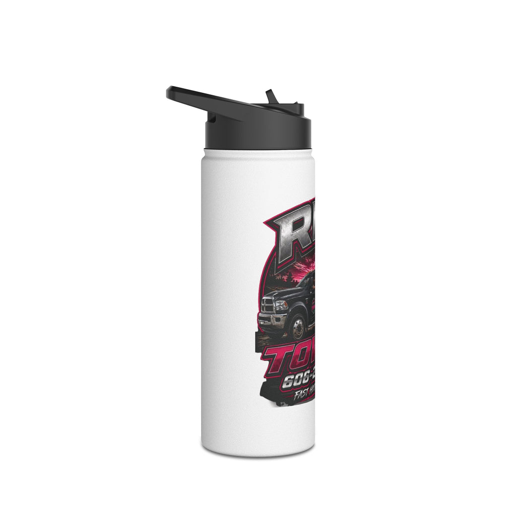 Towing Company Stainless Steel Water Bottle — Custom Tow Truck Logo