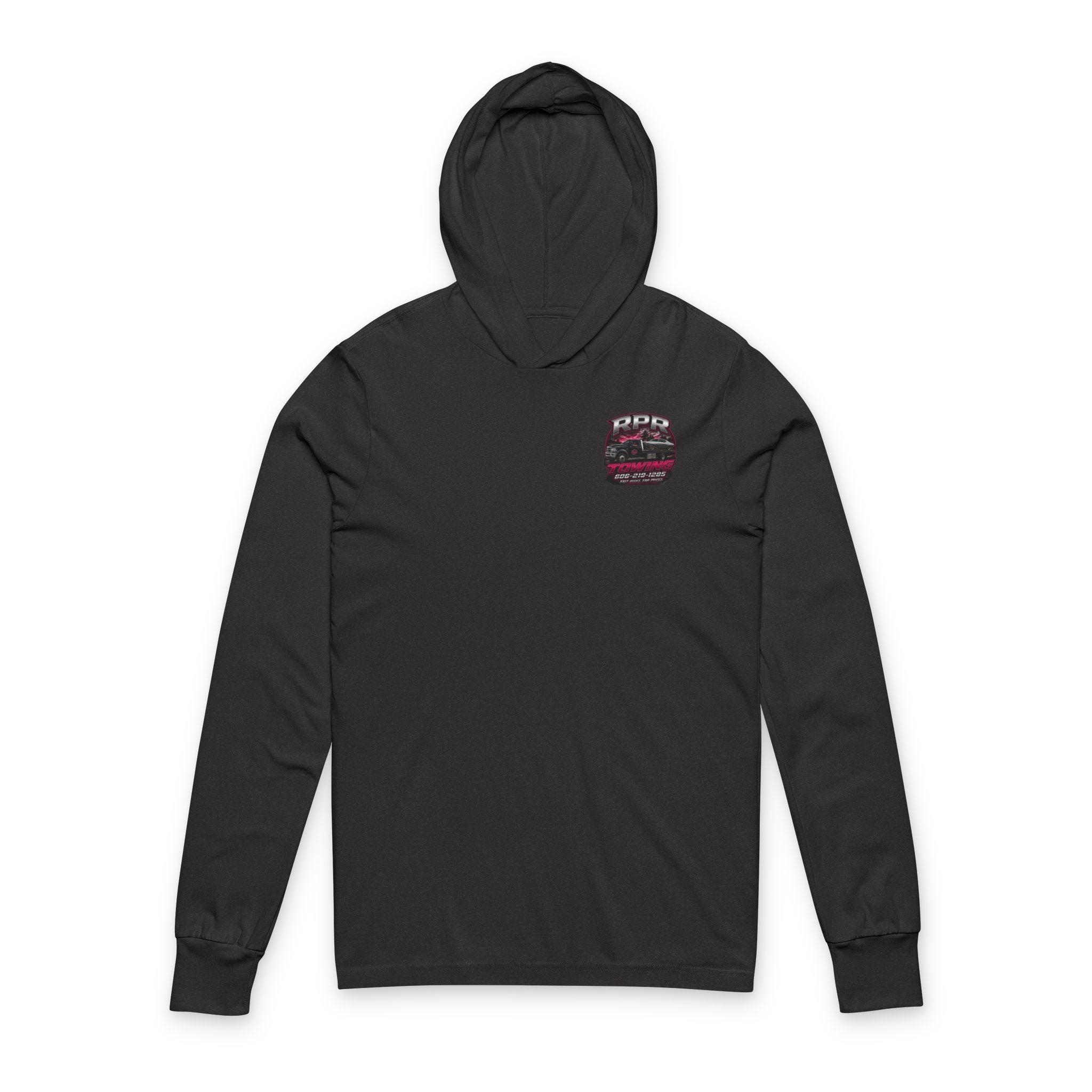 Towing Company Hooded Long-Sleeve Tee — RPR Towing Logo Shirt