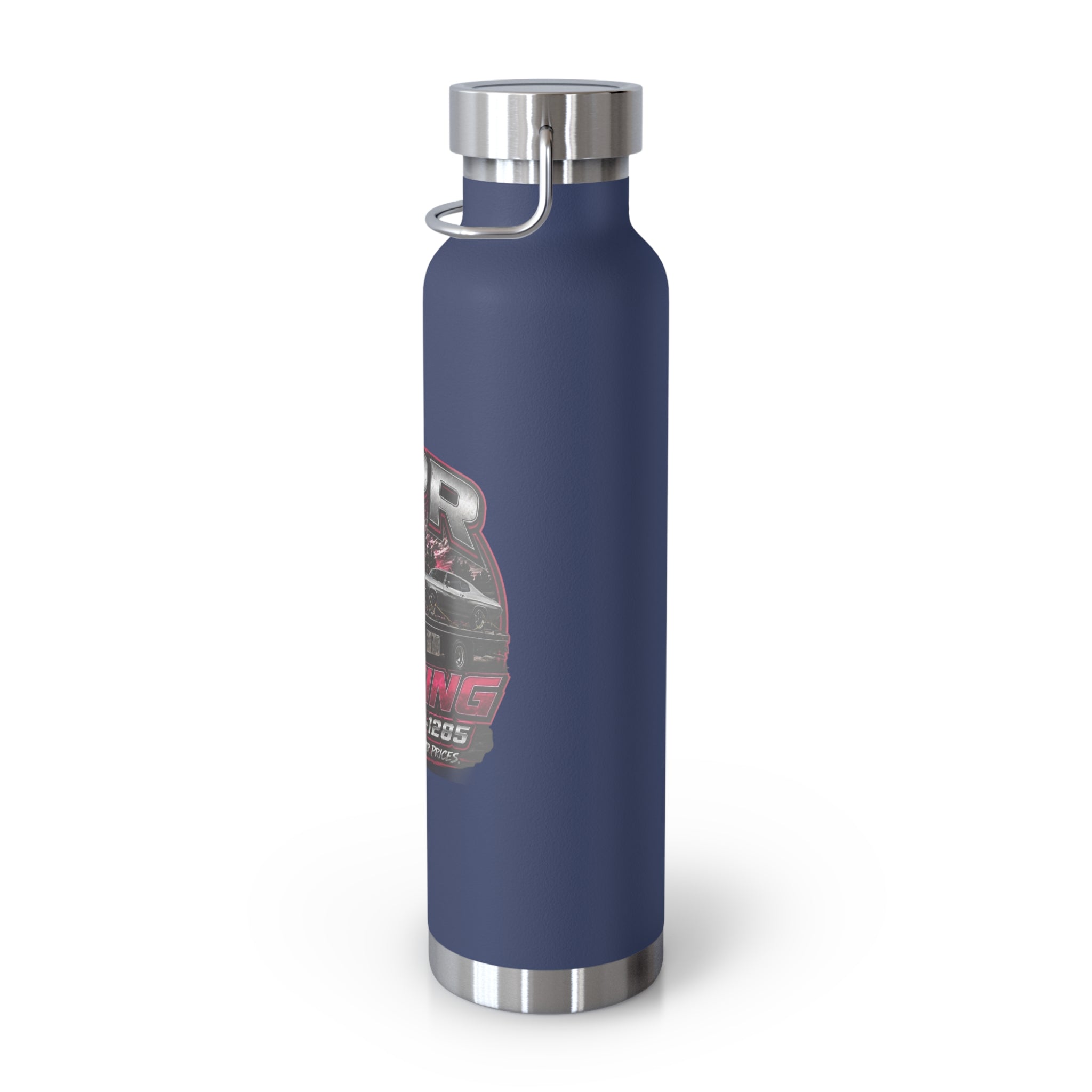 22oz Copper Vacuum Insulated Bottle — RPR Towing Logo Water Bottle
