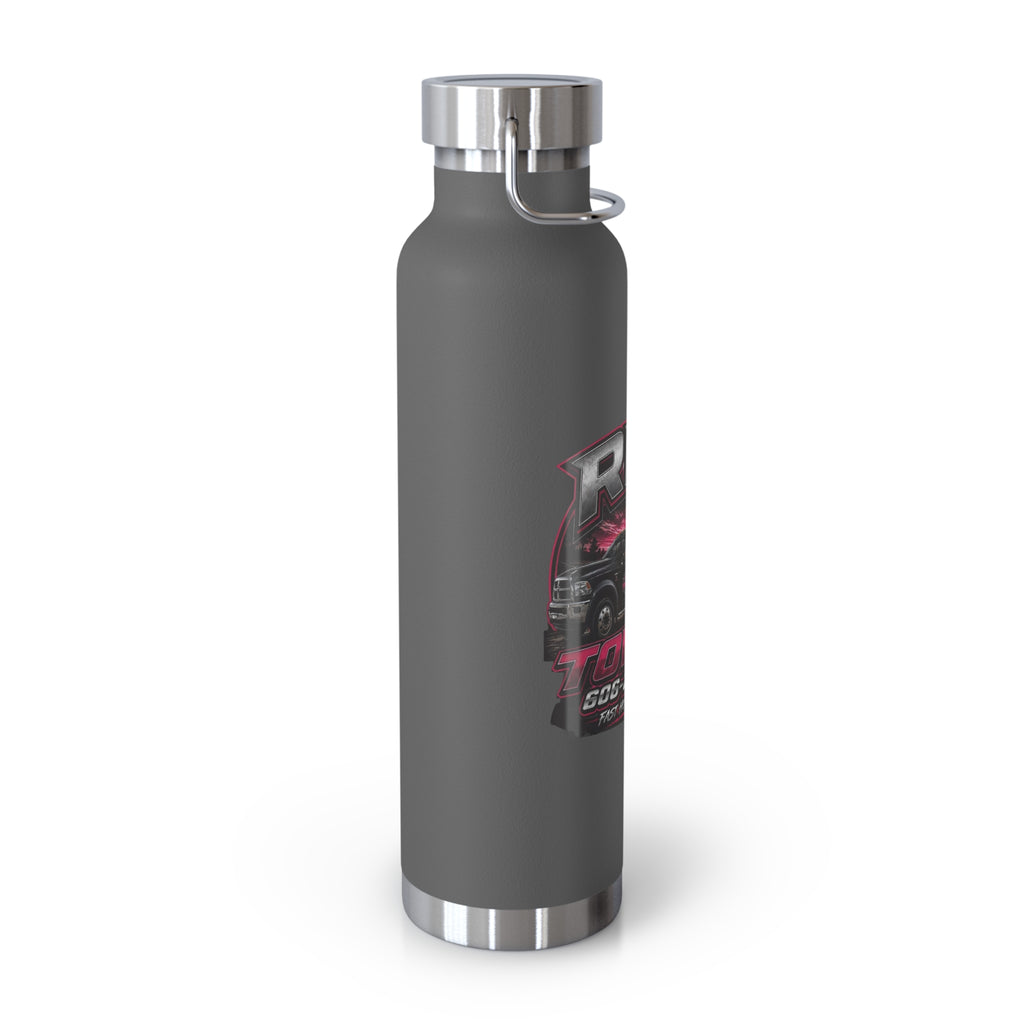 22oz Copper Vacuum Insulated Bottle — RPR Towing Logo Water Bottle