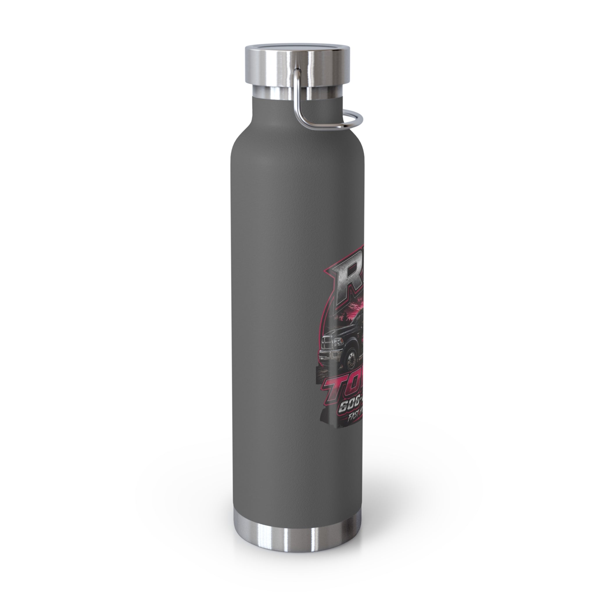 22oz Copper Vacuum Insulated Bottle — RPR Towing Logo Water Bottle