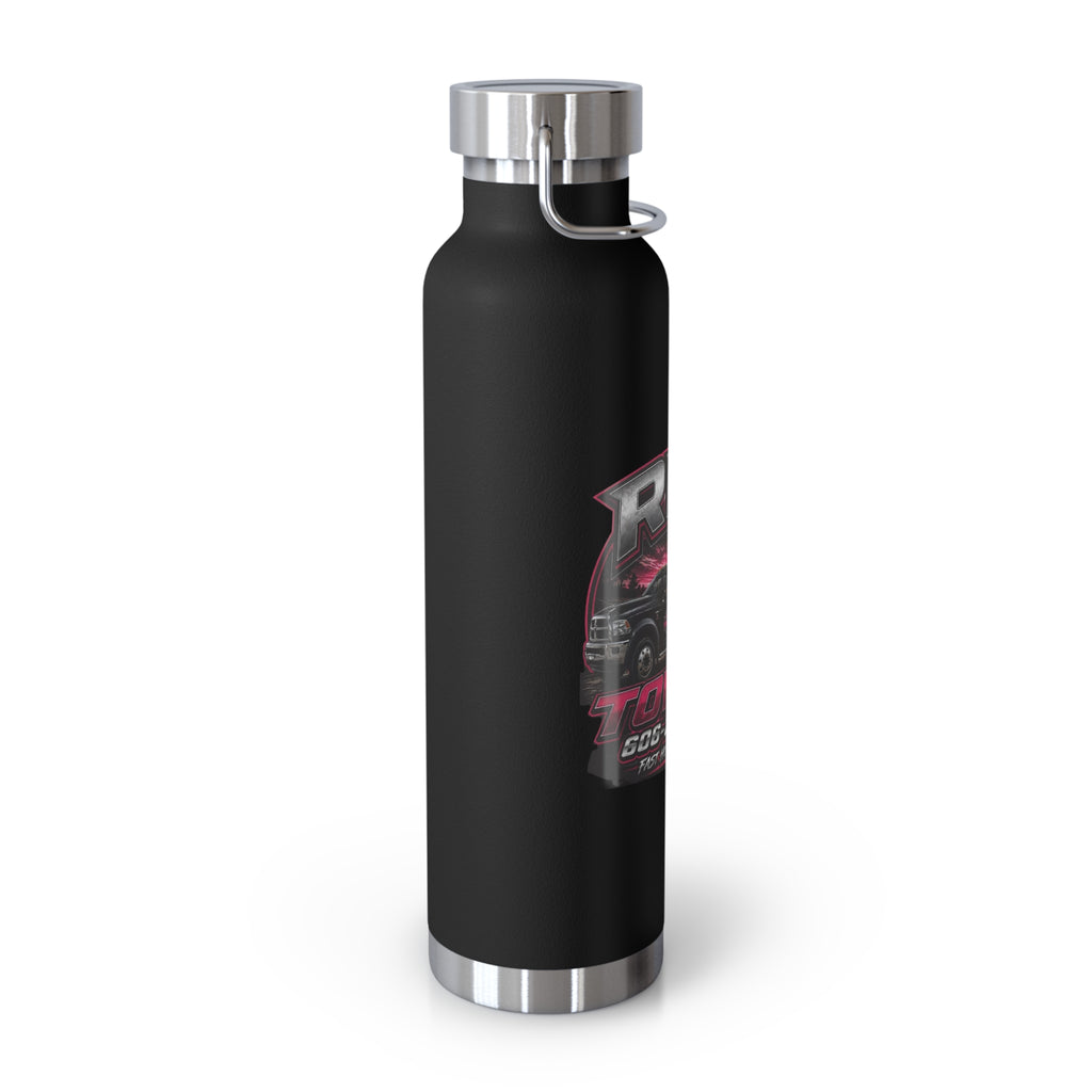 22oz Copper Vacuum Insulated Bottle — RPR Towing Logo Water Bottle