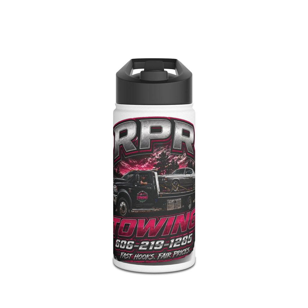 Towing Company Stainless Steel Water Bottle — Custom Tow Truck Logo