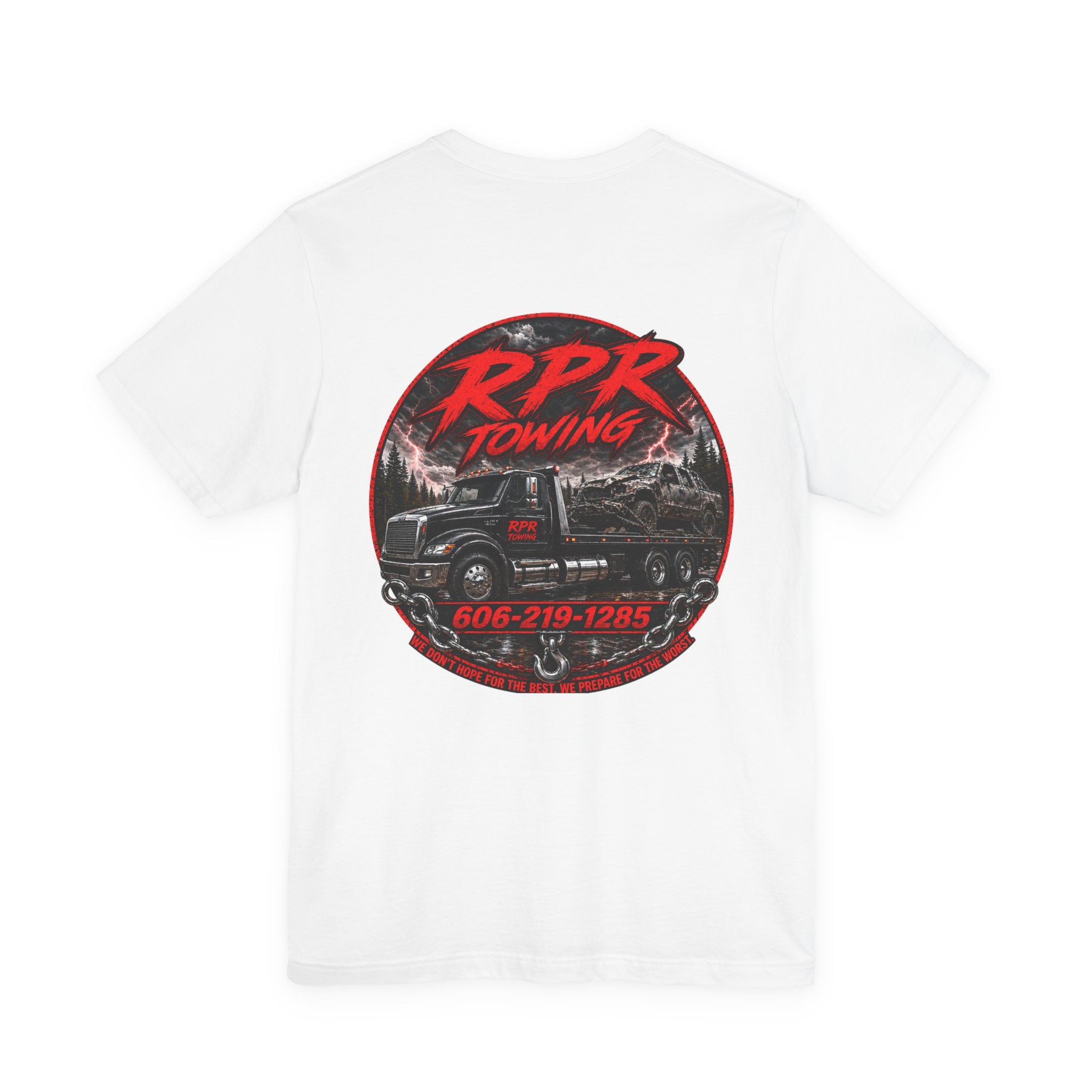 T-Shirt — RPR Towing Vintage Tow Truck Logo Tee (Includes Phone Number)