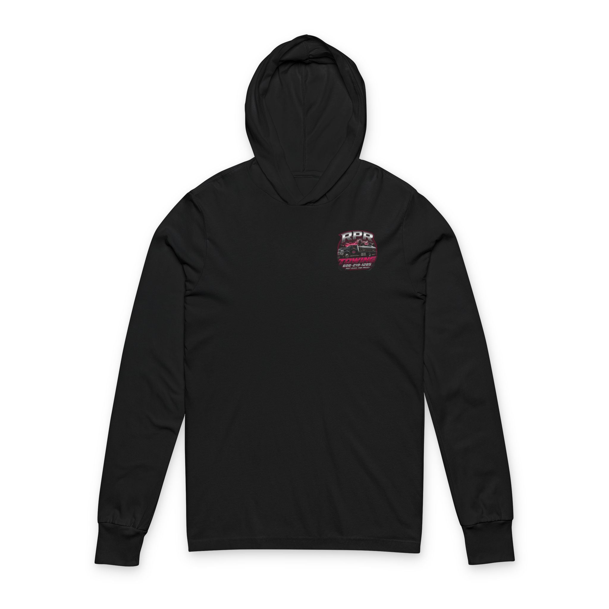 Towing Company Hooded Long-Sleeve Tee — RPR Towing Logo Shirt
