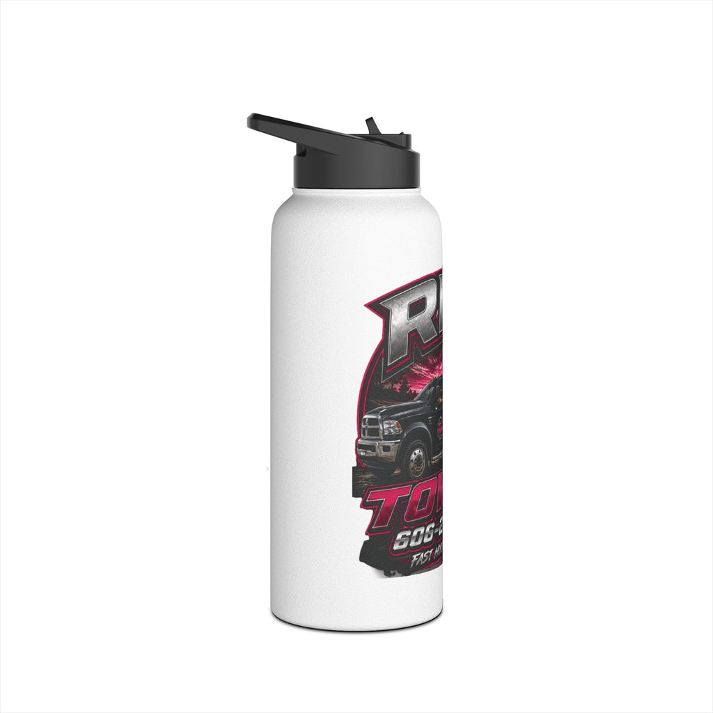 Towing Company Stainless Steel Water Bottle — Custom Tow Truck Logo