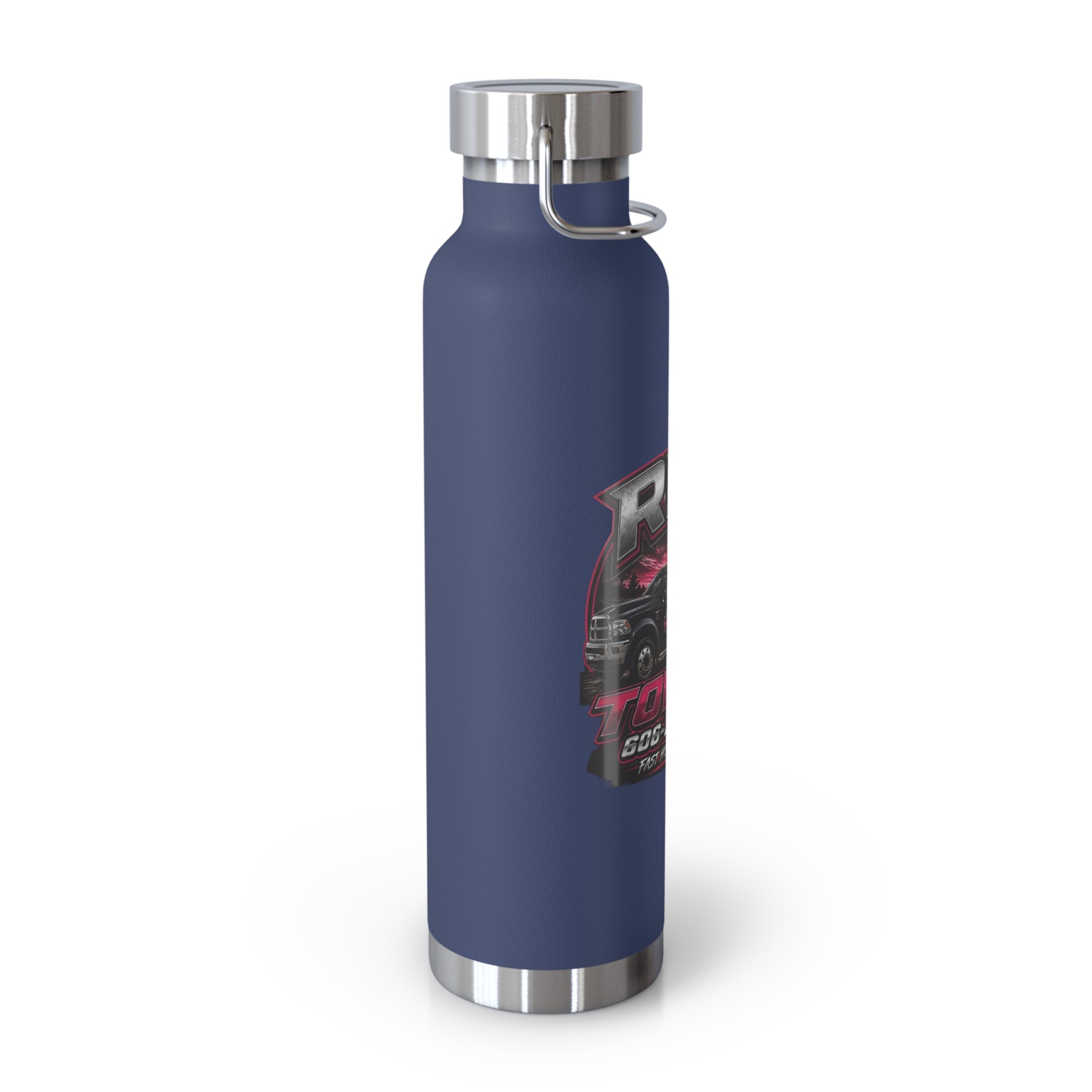 22oz Copper Vacuum Insulated Bottle — RPR Towing Logo Water Bottle