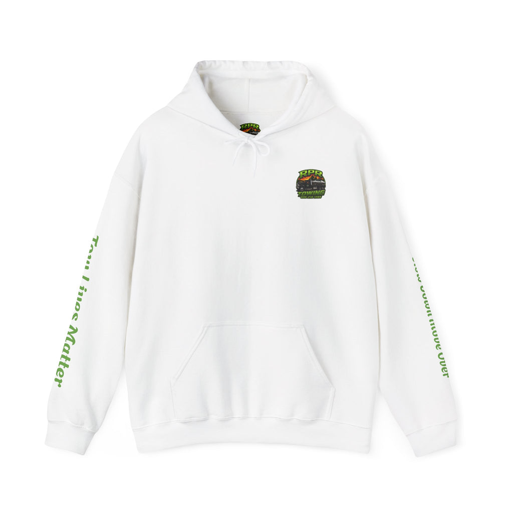 Tow Truck Hoodie — "Tow Lives Matter" RPR Towing Logo Pullover